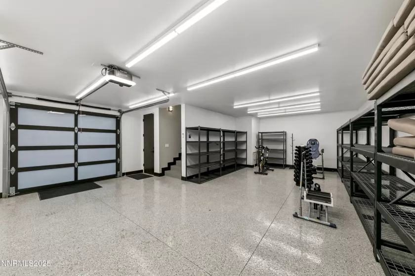 Temperature controlled lower garage and gym. Tandem parking.