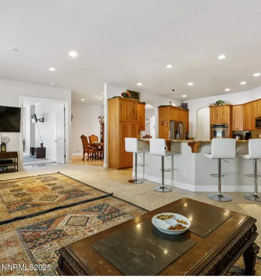 Family room. Looking towards kitchen ( firplace in this room). Taken before vacant