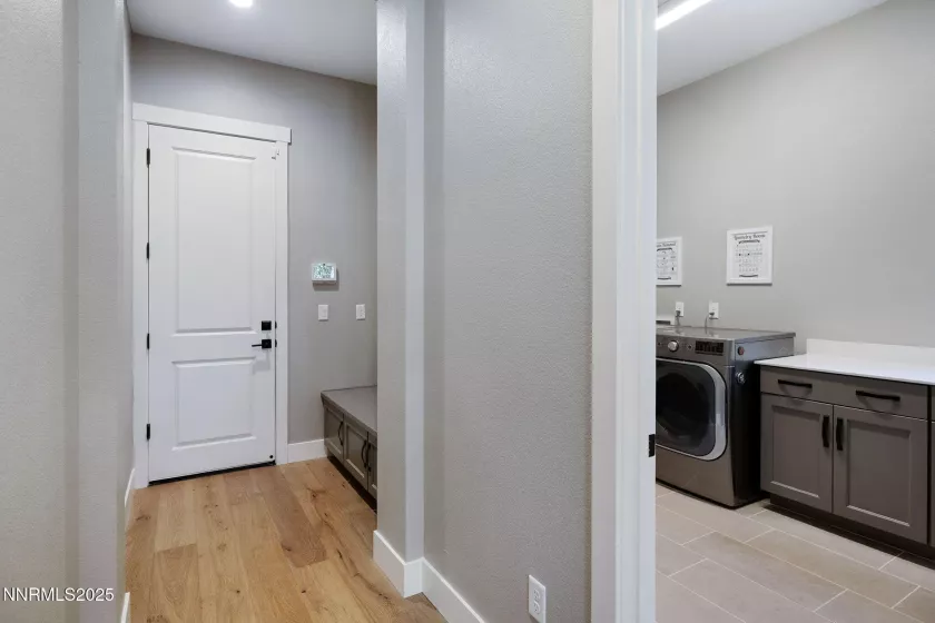 Garage entry, mud room & laundry room