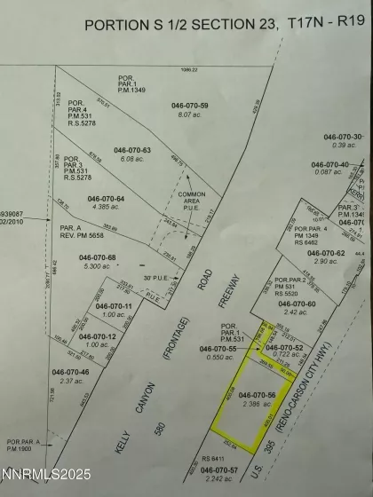 815 Old US Hwy 395, Washoe Valley, Nevada 89704, ,Land,Residential,Old US Hwy 395,250050472