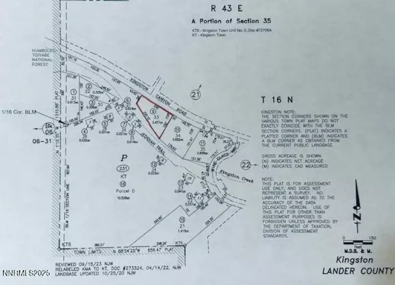 708 Kingston Canyon, Kingston, Nevada 89310, ,Land,Residential,Kingston Canyon,250050740