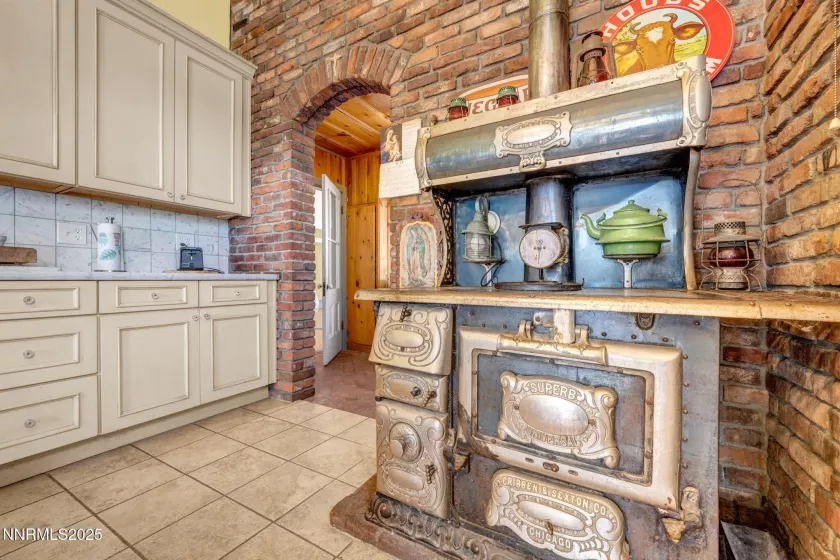 Old 1800's wood stove in Main House kitchen