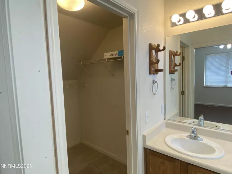 Downstairs Primary Bath with Walk-in Closet