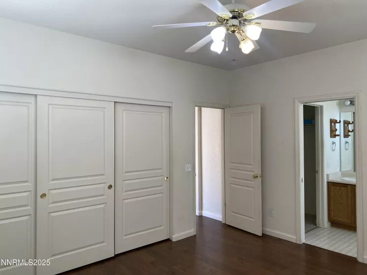 Downstairs Primary Bedroom & Closets