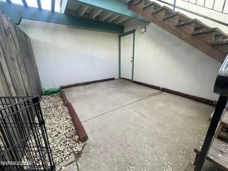 Downstairs patio