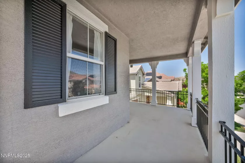 Balcony off of bedroom