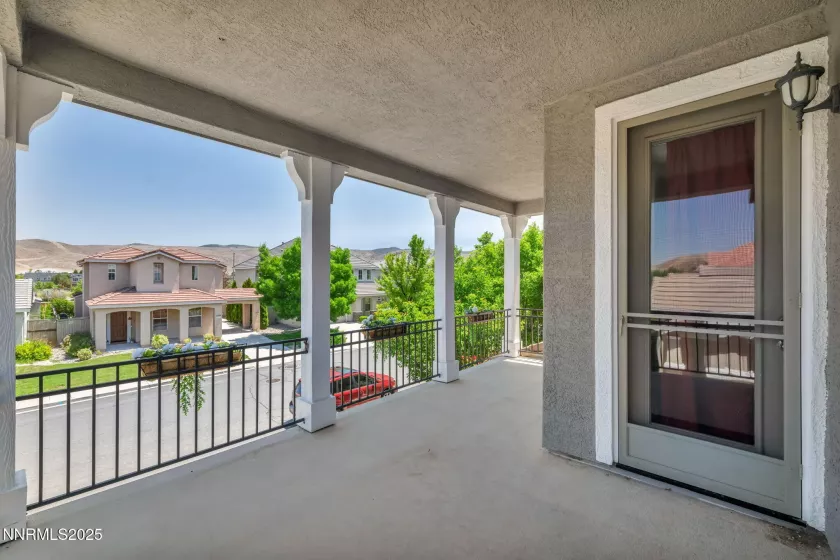 Balcony off of bedroom