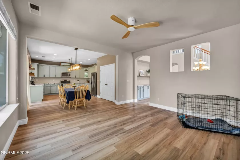 Family Room into kitchen