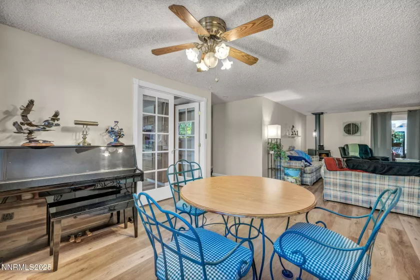 Fan over dining area