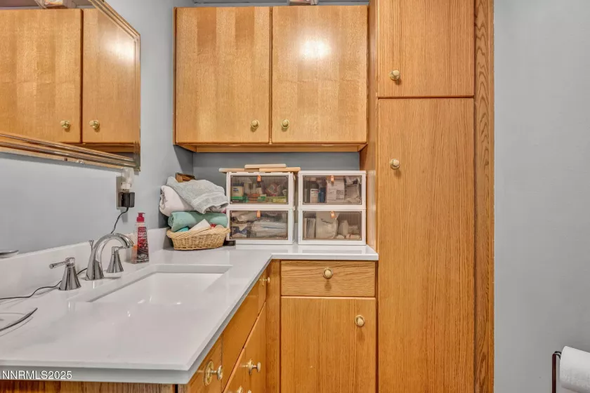 Half bath with storage space