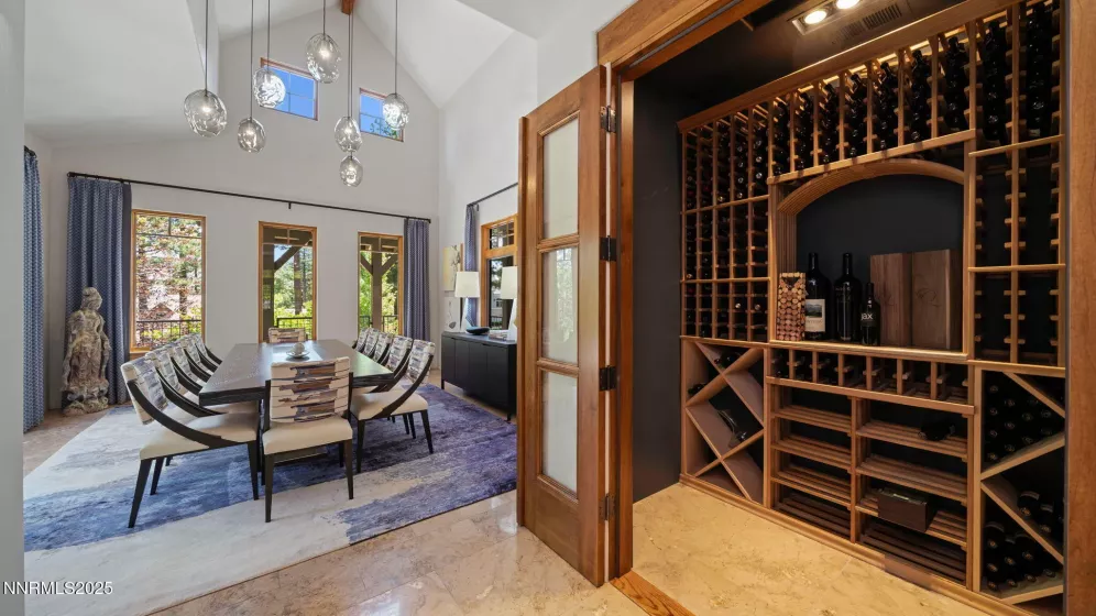 Climate controlled dual wine rooms