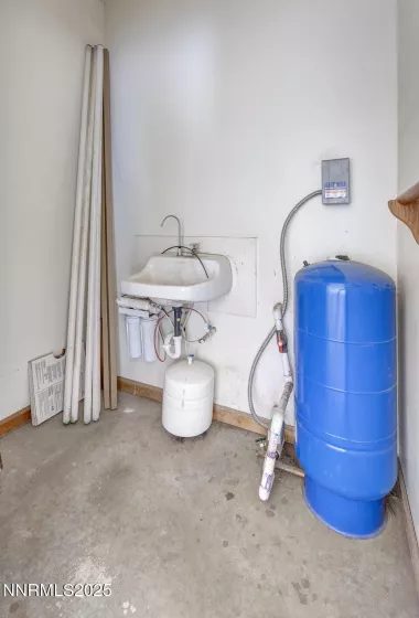 Bathroom, plumbed but not complete. Septic needed