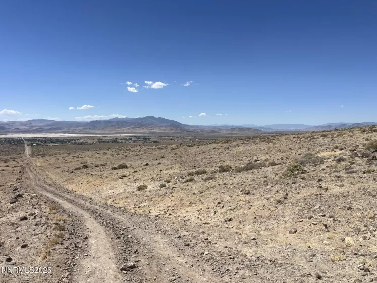 top of Apache Dr. looking down at the parcel