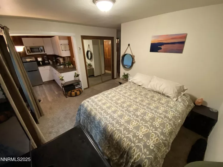 Guest Bedroom with kitchenette ~ could be studio or mother-in-law suite.