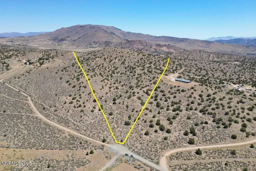 Property Lines going up from Columbia Hill Court Cul de sac to Peak.