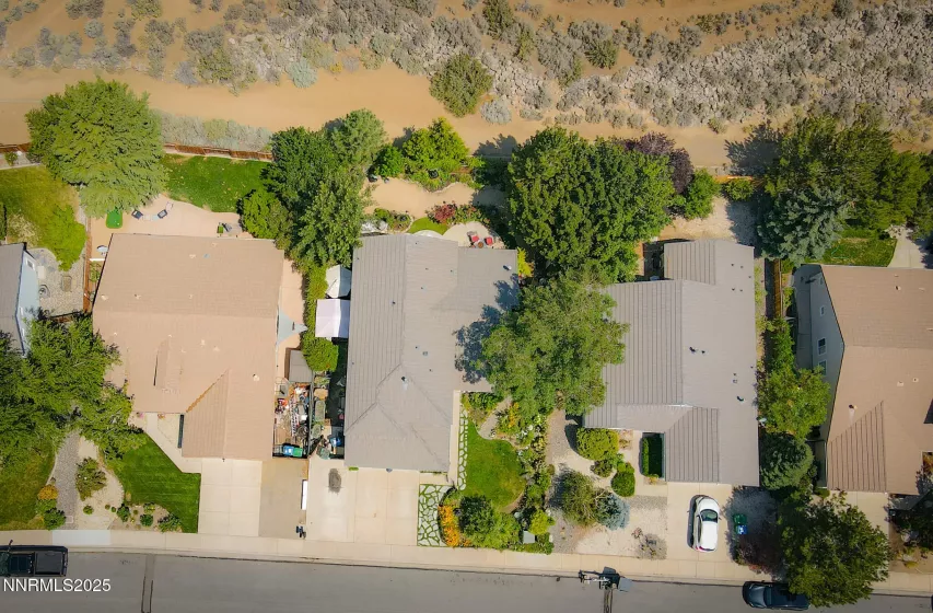 Overhead, note that it backs to open space