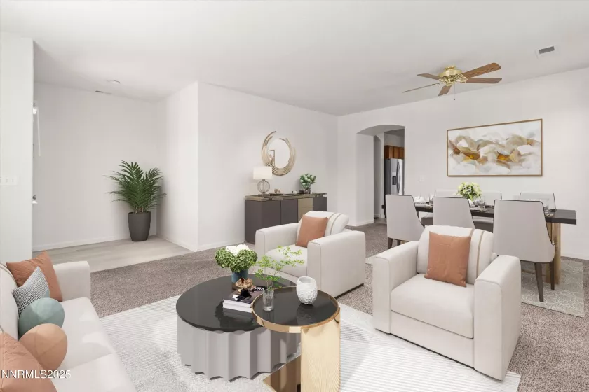 Living Room virtually Staged
