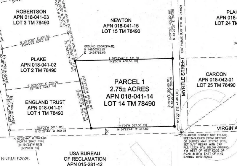 4030 Myrtle, Silver Springs, Nevada 89429, ,Land,Residential,Myrtle,250053540