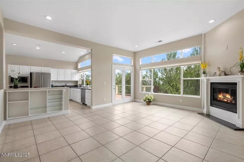 LIVING ROOM WITH GAS FIREPLACE, VIEWS