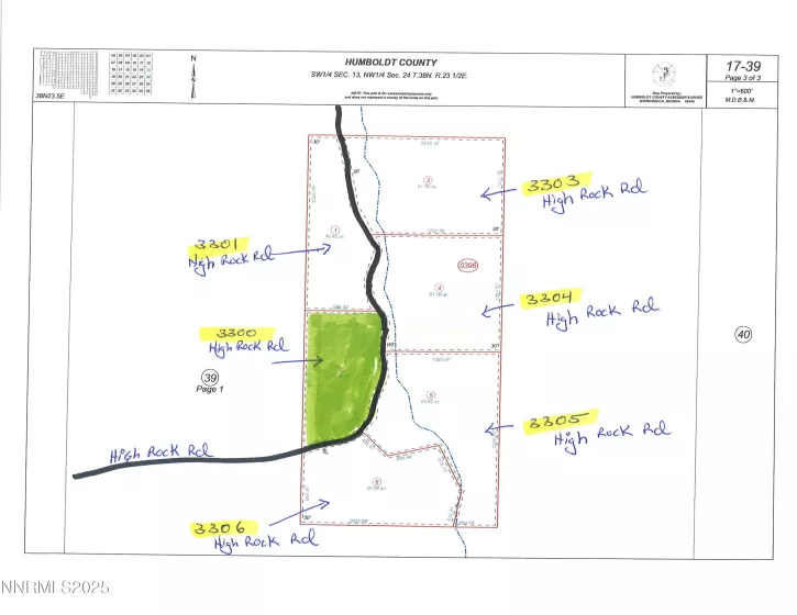 parcel map of the total 320 acres showing other available lots.