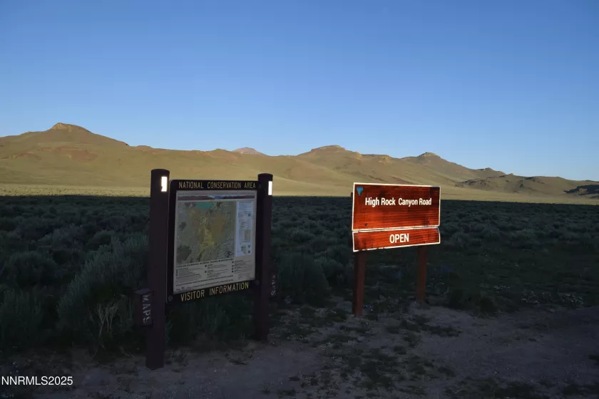 signage on Hwy 34 at High Rock Road