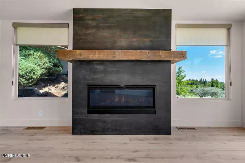 Fireplace w/200+ year old wood mantle