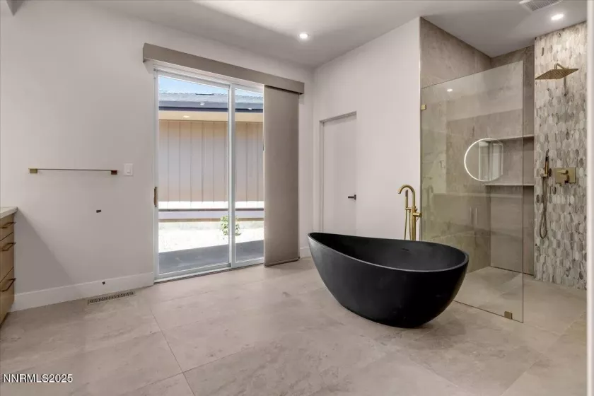 Primary bath with tub and separate shower