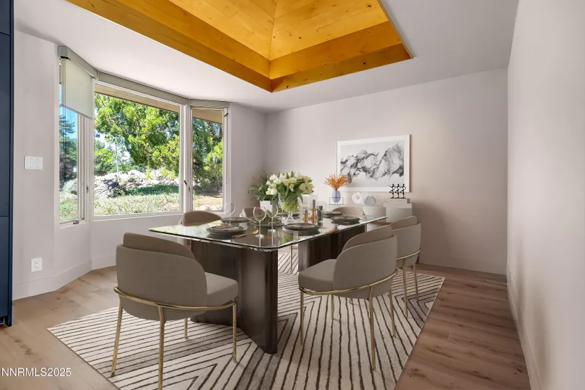 Dining area virtually staged
