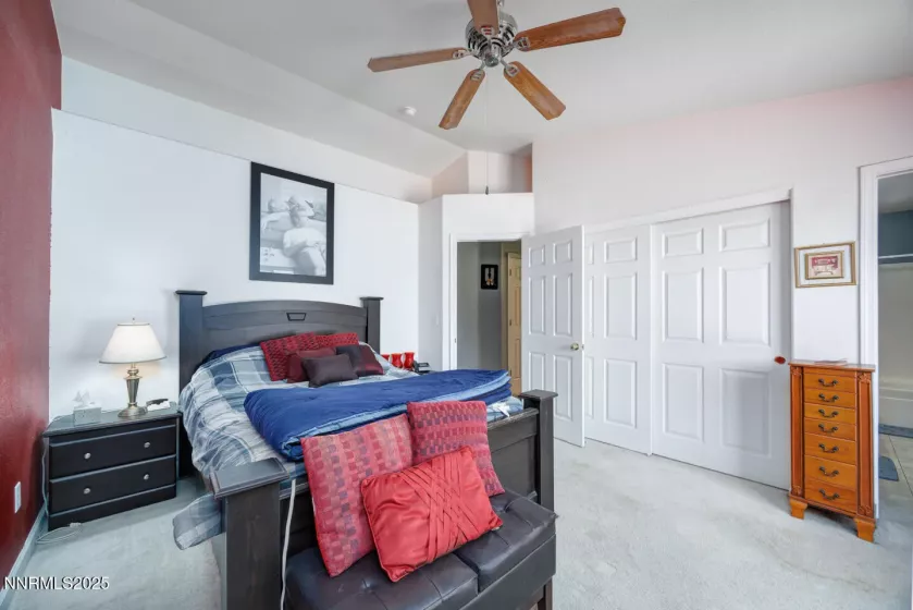 Master bedroom with spacious closet and private bath