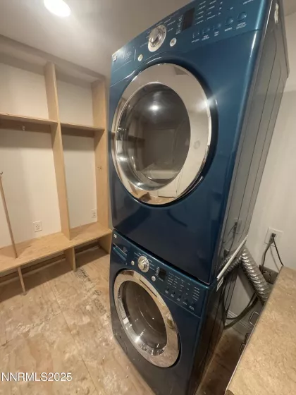 Luxury front loading laundry room