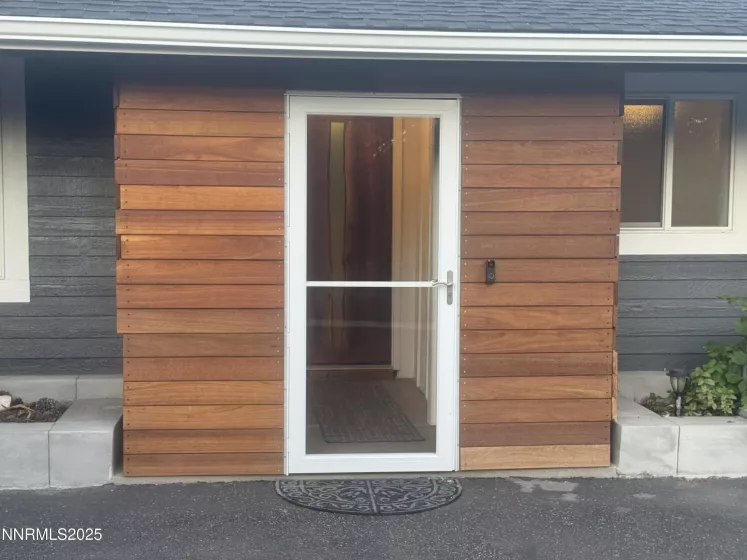 Custom Ipe wood Entry Vestibule