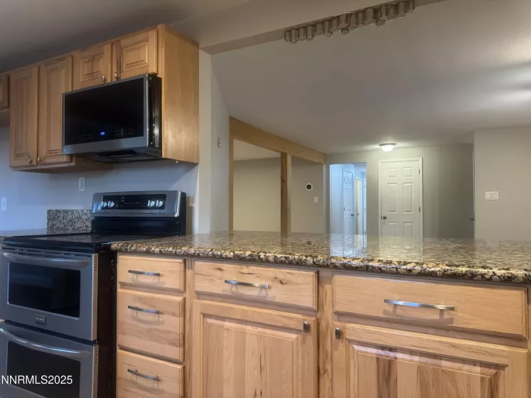 Double oven at kitchen range