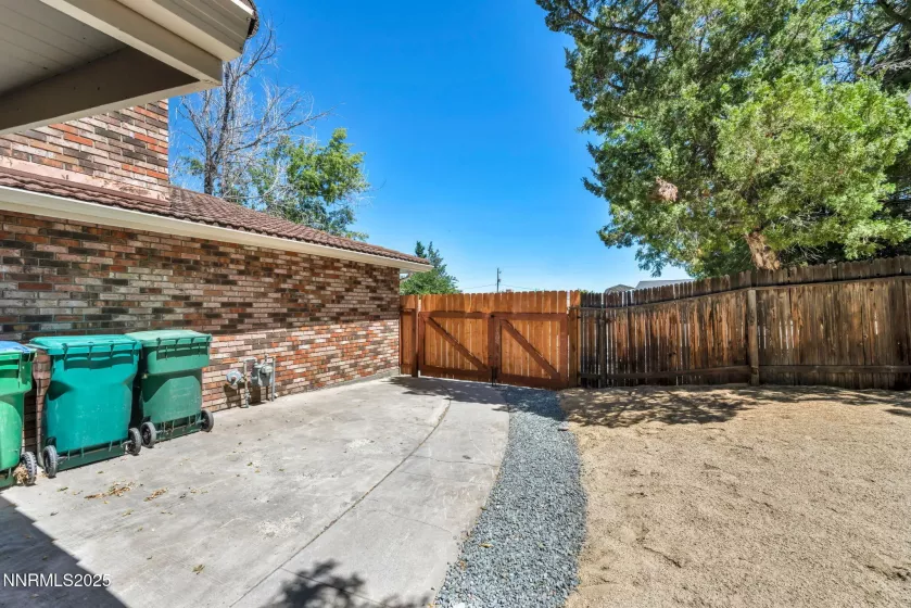 Back side yard parking area