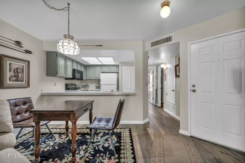 kitchen and dining area