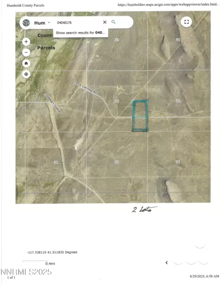 000 Little Owyhee Road, Paradise Valley, Nevada 89426, ,Land,Residential,Little Owyhee Road,250055309