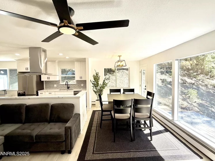 Fenced patio and yard