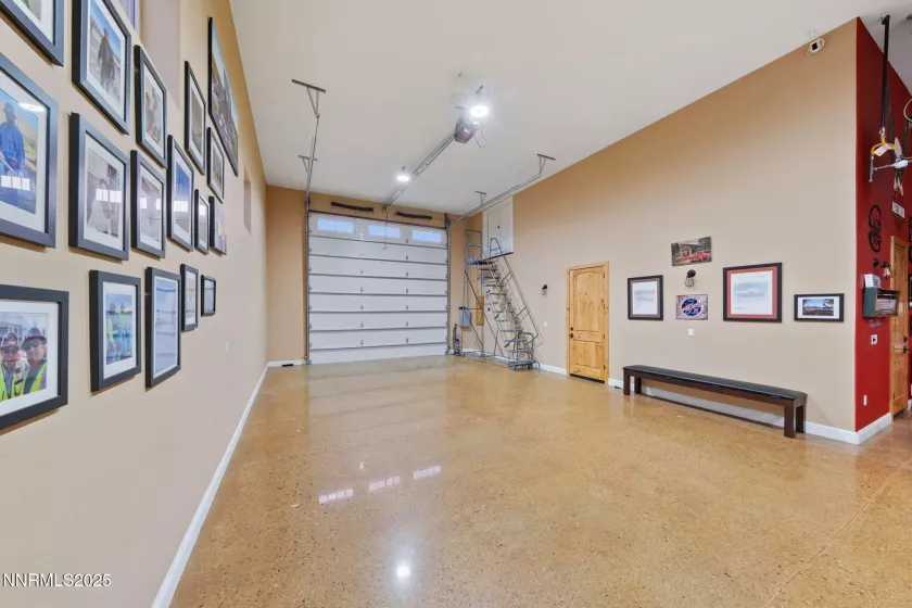 4000 sq ft detached finished garage pull through door this space fits a diesel pusher RV