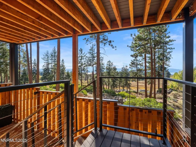 Lower level access to private fenced area