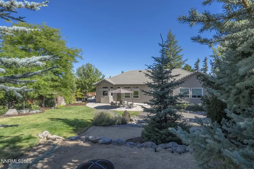 Back yard and rear of home