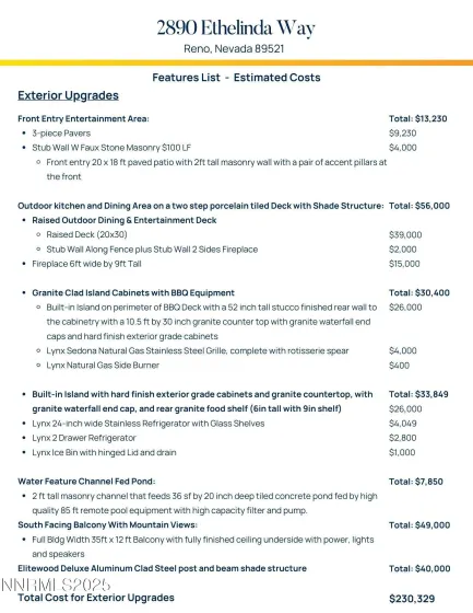 2890 Ethelinda, Reno, Nevada 89521, 3 Bedrooms Bedrooms, ,3 BathroomsBathrooms,Residential,Residential,Ethelinda,250056852