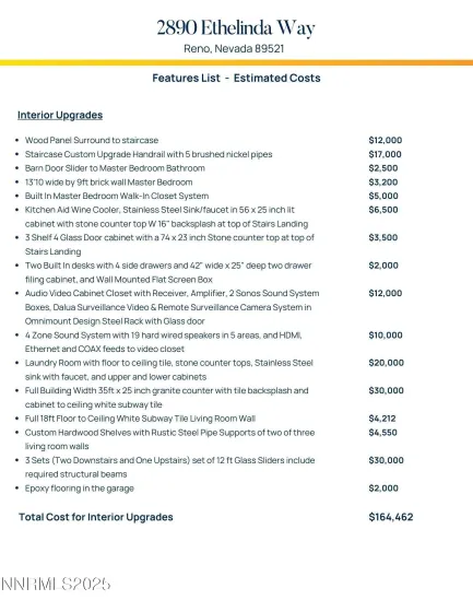 2890 Ethelinda, Reno, Nevada 89521, 3 Bedrooms Bedrooms, ,3 BathroomsBathrooms,Residential,Residential,Ethelinda,250056852