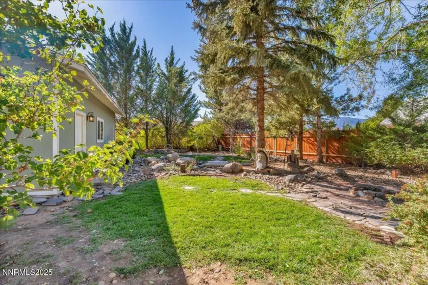 fully landscaped with fruit trees, garden boxes and irrigation.