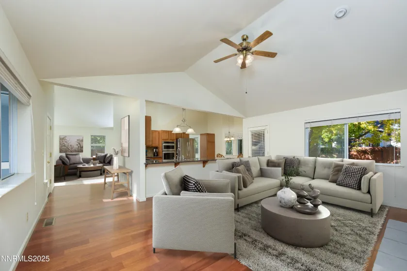 Family room staged