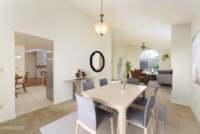 Dining & living room staged
