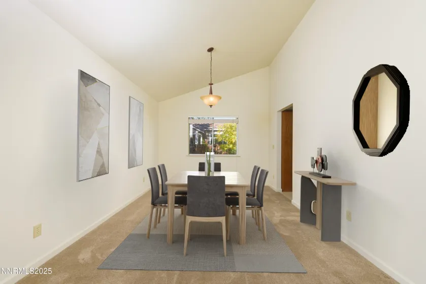 Dining room staged