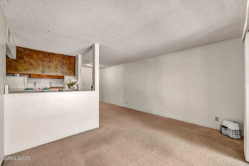 Living area and breakfast bar.