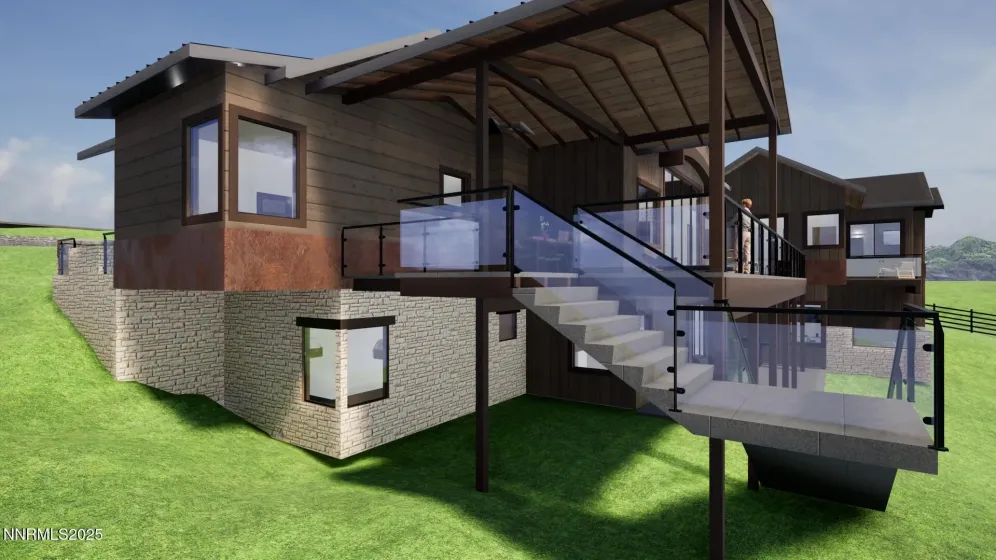West exterior deck view (rendering) West exterior deck view (rendering)