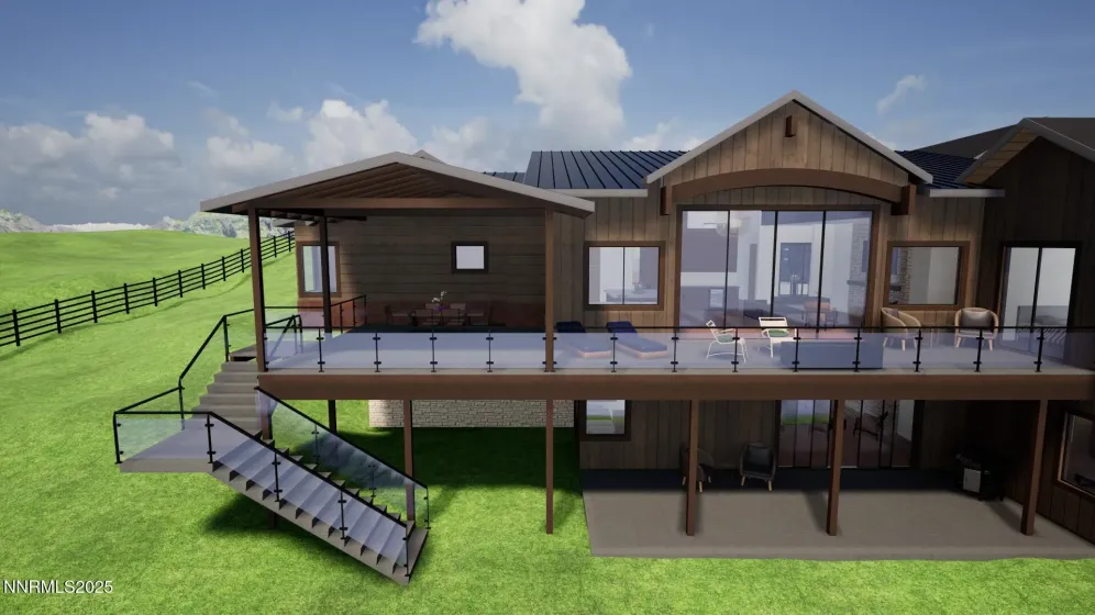 Exterior covered deck (rendering) Exterior covered deck (rendering)