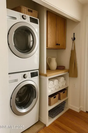 AI-generated laundry room refresh using the same footprint and plumbing configuration
