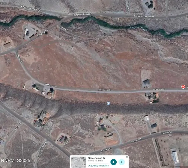 125 & 127 Jefferson, Kingston, Nevada 89310, ,Land,Residential,Jefferson,250058246